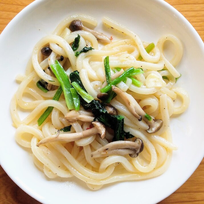 また作りたくなる★ペペロンチーノ風うどん